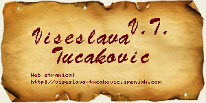 Višeslava Tucaković vizit kartica